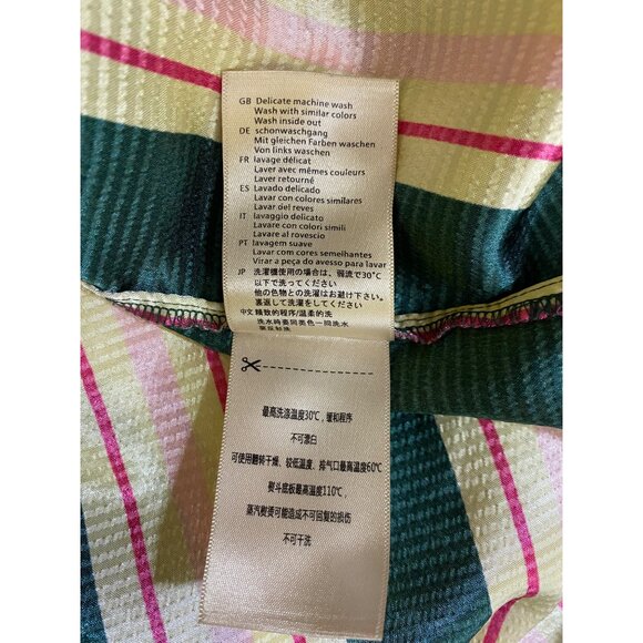 Scotch & Soda Vertical Striped Midi Shirt Dress M Multicolor Casual Chic Classic - Picture 5 of 7